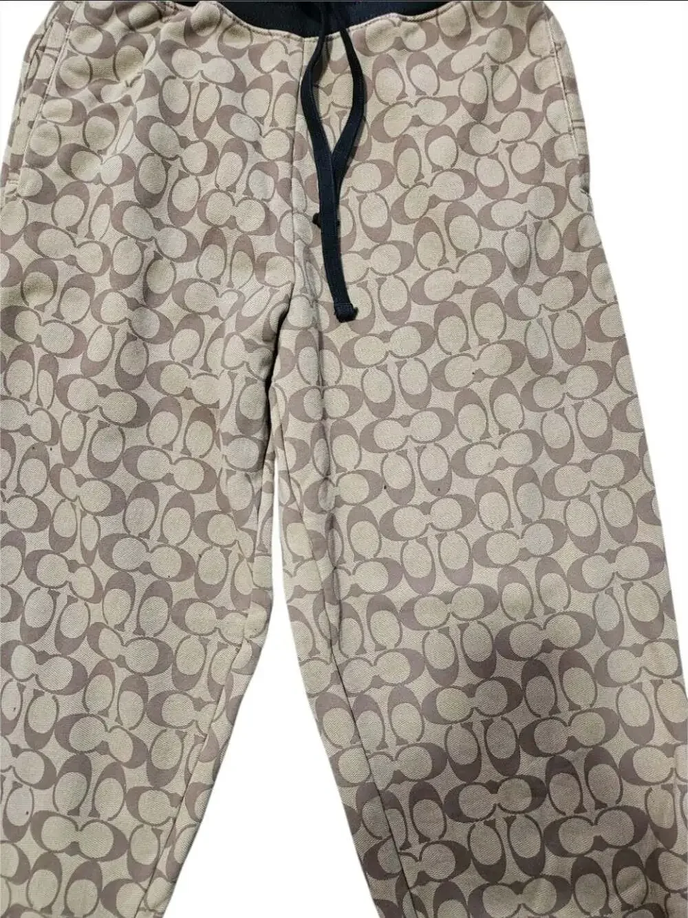 Coach Women's Size S Signature Monogram Print Jogger Sweatpants